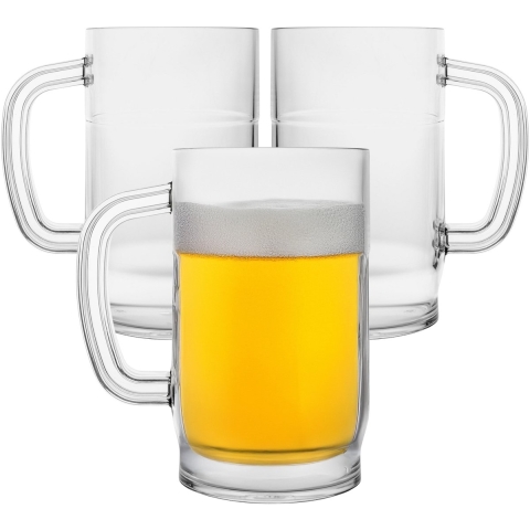 MPDrink Bierpul - 12x - SAN kunststof - 50 cl - onbreekbaar - herbruikbaar - bierglazen -