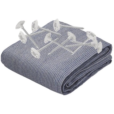 Pro Plus Tenttapijt incl. grondzeilpen 10x - grijs - 400 x 250 cm - set -