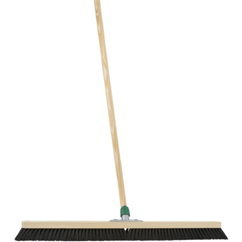 Magazijnbezem - extra breed 100 cm - Binnenbezem - FSC hout - zachte paardenhaar - steel 130 cm -