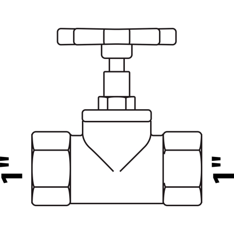 Kirchhoff Rechte wegklep, 1"IT, zonder aftapkraan - 988573055