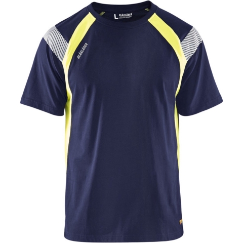 Blåkläder T-Shirt Visible 33321030 | Marine/High-Vis Geel | Maat M - 7330509595473