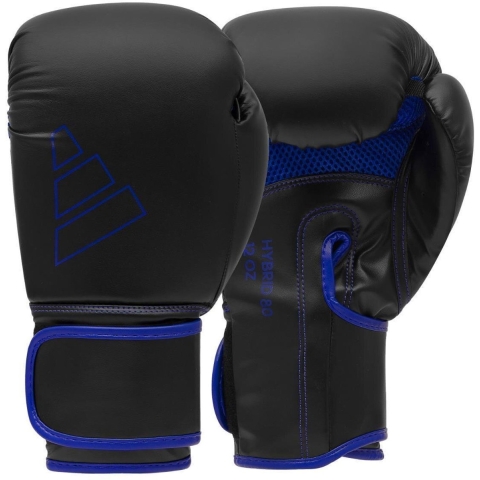 Adidas Bokshandschoenen Hybrid 80 - Zwart/Blauw - 12 oz