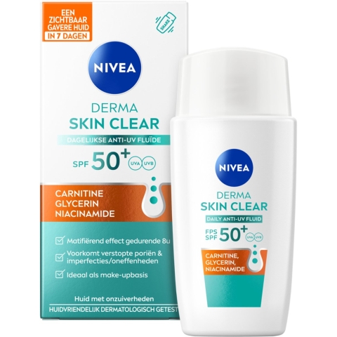 Nivea Derma Skin Clear SPF50+ Zon Fluide