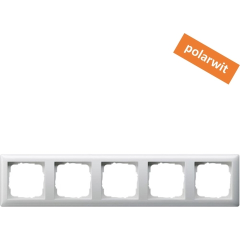 Gira System 55 Afdekraam | Inbouw | 5-voudig | Polarwit - 66.051.28