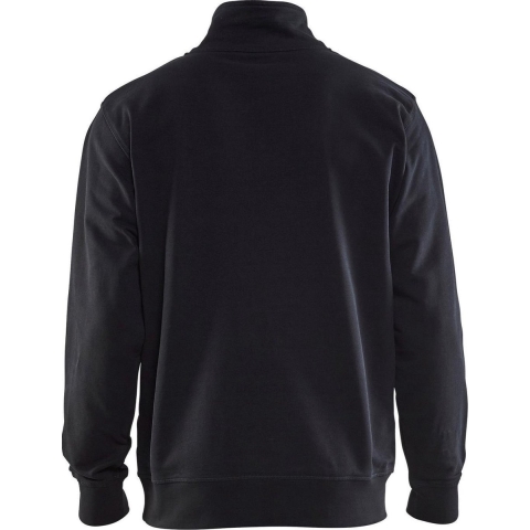 Blåkläder Sweatshirt bicolour met halve rits 33531158 | Zwart/Rood | Maat XS - 7330509456231