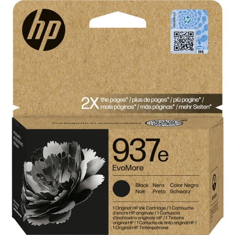HP 937e EvoMore Black Org Ink Cartridge