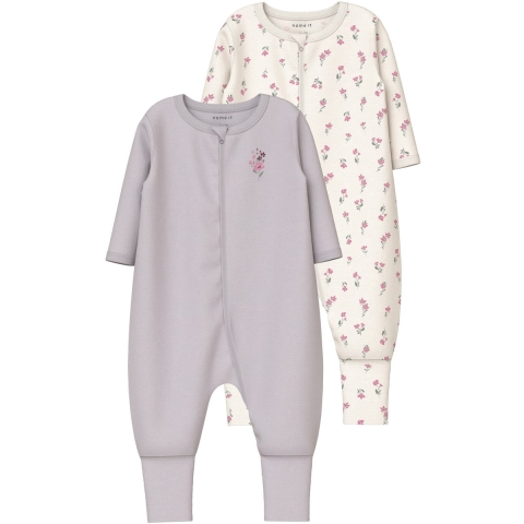 Name It Pyjamapak - Noos - 2-pack - NbfNightsuit - Jet stroom/Pa - Name It - 50 - Pyjamapak
