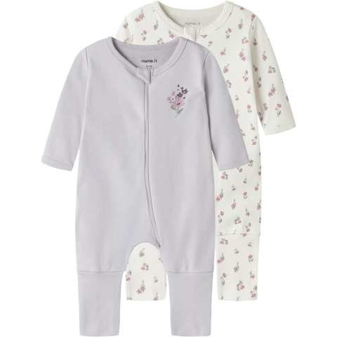 Name It Pyjamapak - Noos - 2-pack - NbfNightsuit - Jet stroom/Pa - Name It - 3 jaar (98) - Pyjamapak