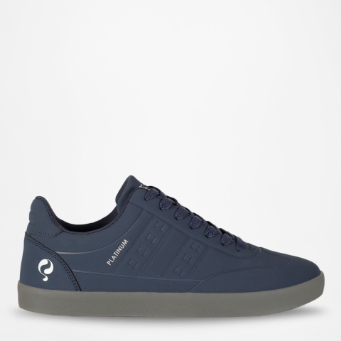 Q1905 Sneaker platinum one middenblauw/antraciet