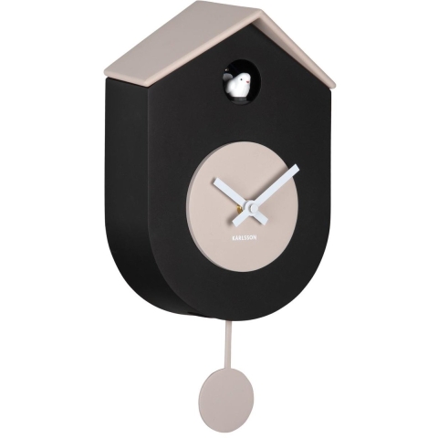 Karlsson wandklok grato cuckoo black & warm grey
