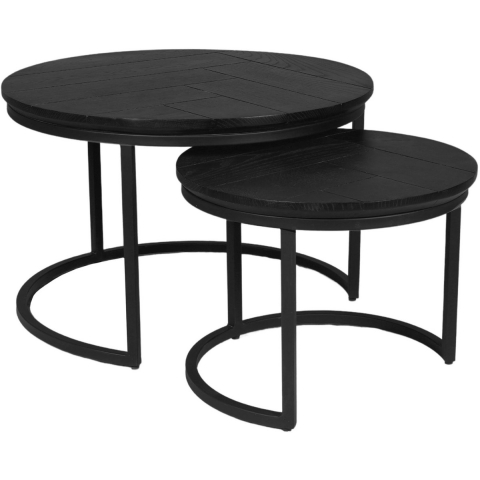 Starfurn salontafel otik black oak 70 cm set van 2