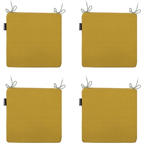 Madison zitkussen panama mustard ca. set van 4