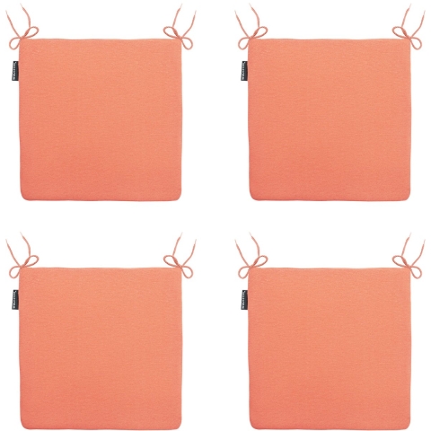 Madison zitkussen panama flame orange ca. set van 4