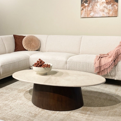 Brix salontafel bottecino oval 120cm -