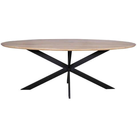 Huistuindesign Eiken eettafel ferris | ovaal 280 cm | naturel