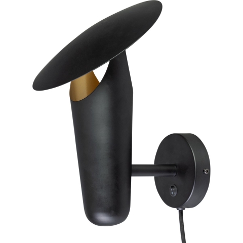 ETH The Britt - wandlamp - Ø 20 x 25 cm - zwart en messing