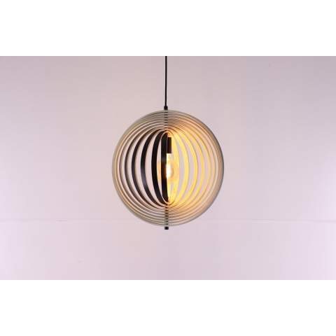 ETH Woody - hanglamp - Ø 43,5 x 200 cm - bruin en zwart