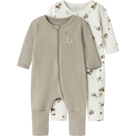 Name It Pyjamapak - Noos - 2-pack - NbnNightsuit - Jet Stroom/me - Name It - 50 - Pyjamapak