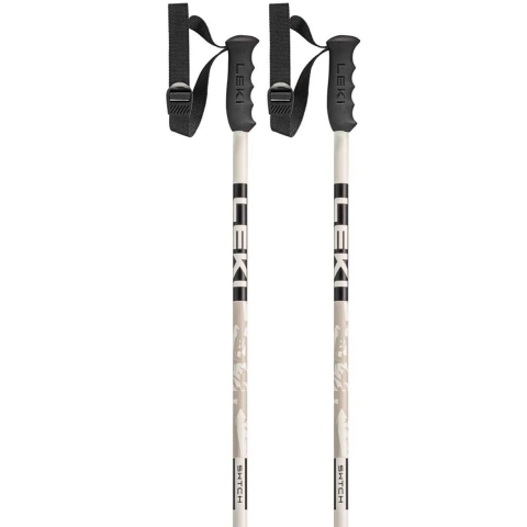 LEKI Swtch skistokken lichtgrijs/zwart, 105 cm