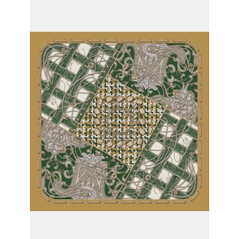 Mucho Gusto Zijden sjaal cannes groen logomania