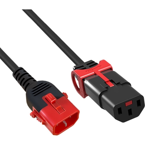 ACT Netsnoer C13, C14 Dual IEC LOCK