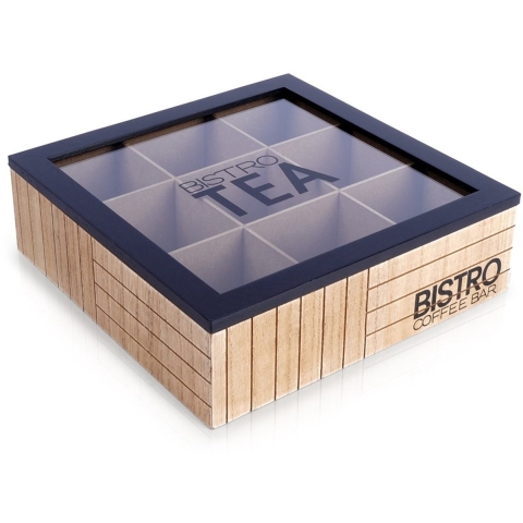 Theekist Bistro 9-vaks 24x24x7,5cm