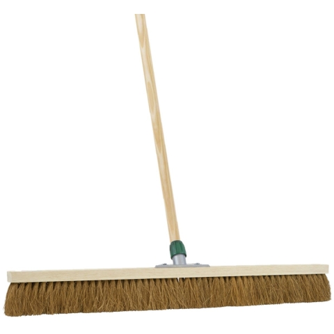 Magazijnbezem - extra breed 100 cm - Binnenbezem - FSC hout - zachte kokos haren - steel 150 cm -