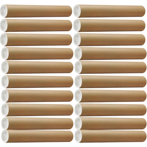 Poster koker van karton - 20x - 680 x 100 mm - Bruin - Verzendkokers - Voor A1 formaat papier -