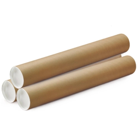 Poster koker van karton - 15x - 670 x 70 mm - Bruin - Verzendkokers - Voor A1 formaat papier -