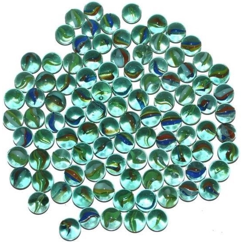 380x Knikkers van glas -