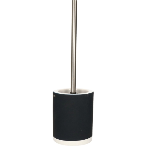MSV Toilet/wc-borstel houder - keramiek/metaal - donker marine blauw - 38 cm -