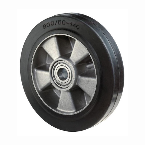 BS Rollen Reserve-wiel | wiel-d. 200 mm draagvermogen 450 kg | rubber | as-d. 20 mm naaflengte 60 mm | 1 stuk - B80.200 B80.200