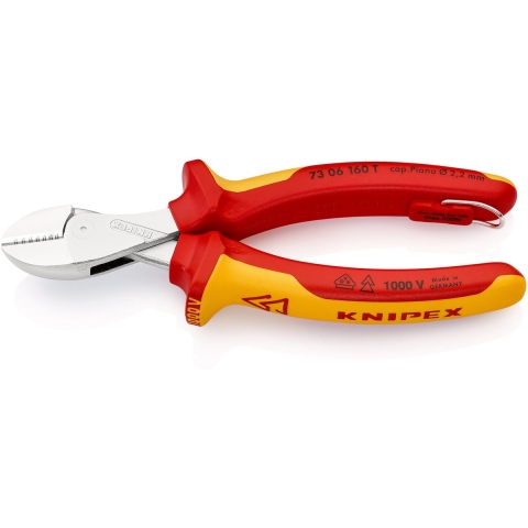 Knipex X-Cut® Compacte Zijsnijtang | 160 mm Lengte | Geïsoleerd | Meercomponenten-Omhullingen | VDE-Goedgekeurd - 73 06 160 T BK