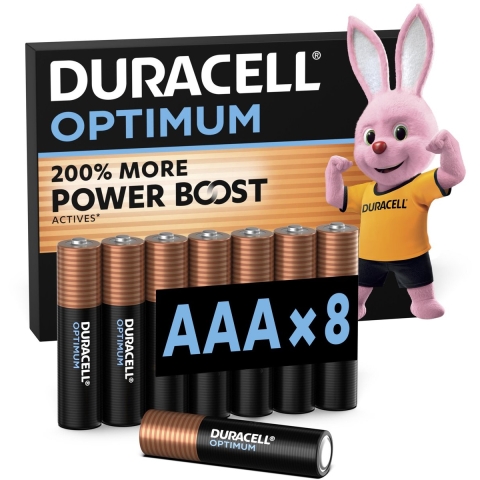 10x Duracell Alkaline Batterijen Optimum AAA 8 stuks