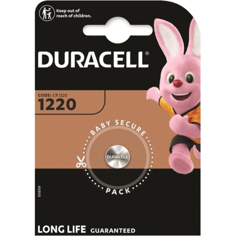 10x Duracell Knoopcelbatterij 1220 Lithium 1 stuks