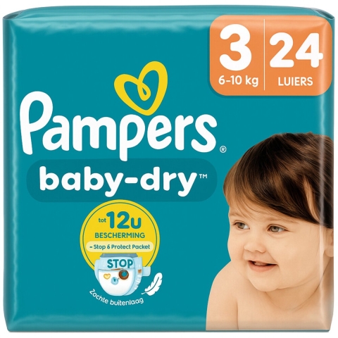 4x Pampers Baby Dry Luiers Maat 3 (6-10 kg) 24 stuks