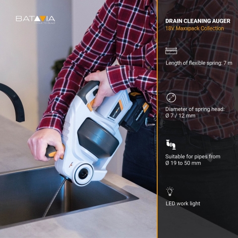 Batavia 18V Accu Afvoerontstopper 6.8m