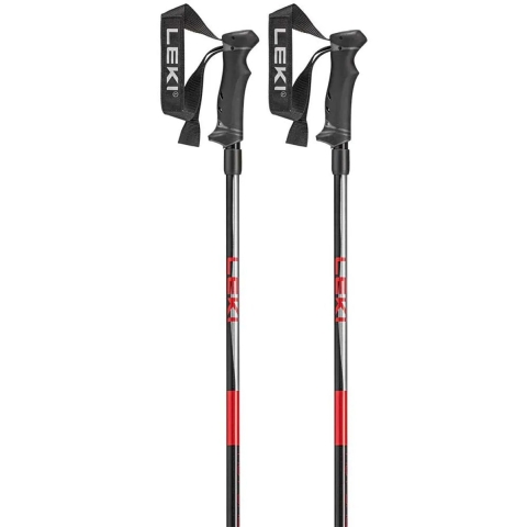 LEKI Hot Shot skistokken zwart/rood, 115 cm