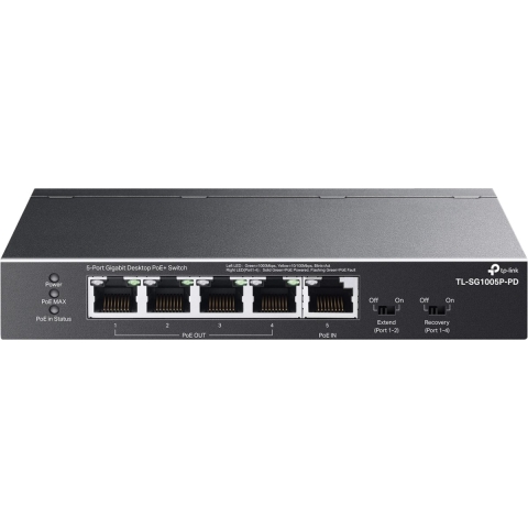 TP-Link TL-SG1005P-PD switch PoE Zwart