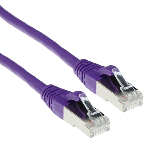 ACT Paarse 7m LSZH SFTP CAT6A patchkabel