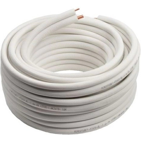 Koelleidingen gemonteerd 1/4″ + 5/8″ op rol 20 meter