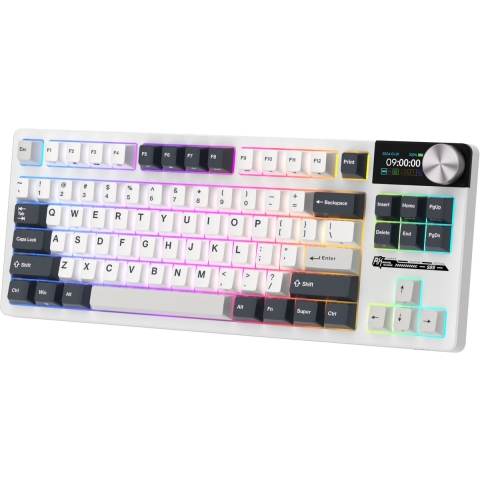 ROYAL KLUDGE RK S85 White Night Keyboard