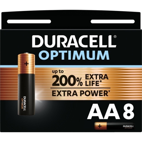 2x Duracell Alkaline Batterijen Optimum AA 12 stuks