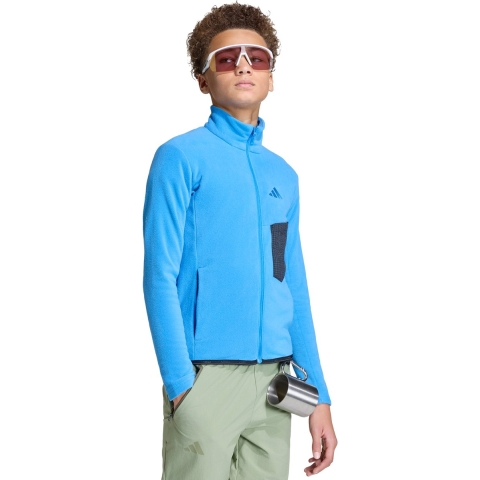 adidas Performance Fleece - K MT FZ Fleece - RAYBLU - adidas Performance - 15 jaar (170) - Fleece Jassen