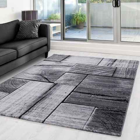 Muratap Parma design vloerkleed / grijs laagpolig- 80x150 cm