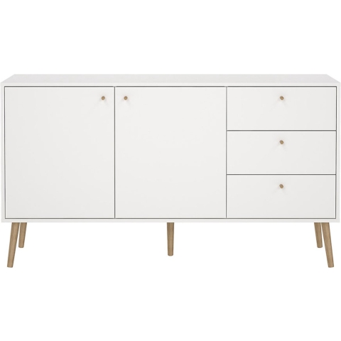 CaliCosy Dressoir met 2 deuren en 3 lades met houten poten b147,2 cm tarp