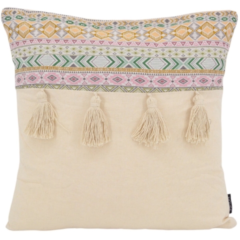 NOVÉE Ibiza tassle | 45 x 45 cm | kussenhoes | katoen/linnen