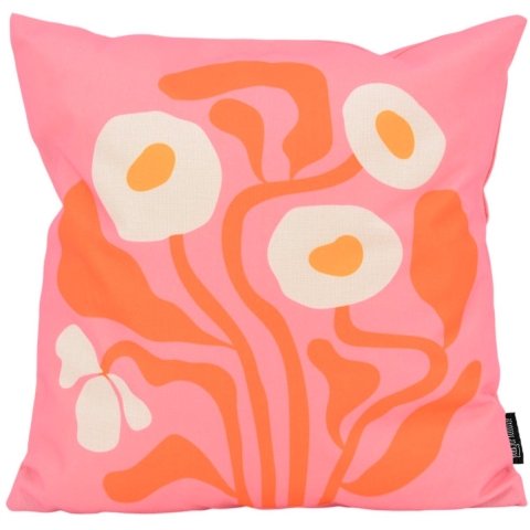 Gek op kussens! Sierkussen pink garden | 45 x 45 cm | katoen/linnen