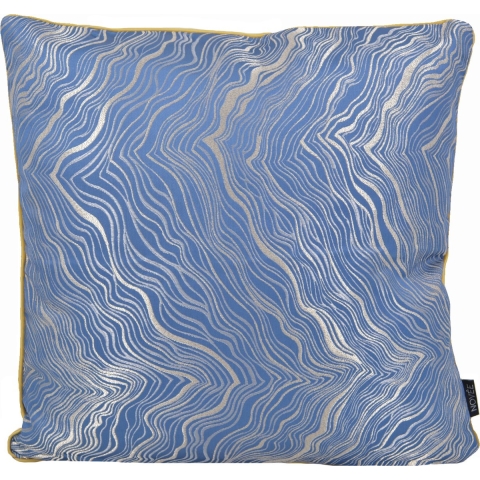 NOVÉE Sierkussen zinzi gold / blue | 45 x 45 cm | jacquard / polyester