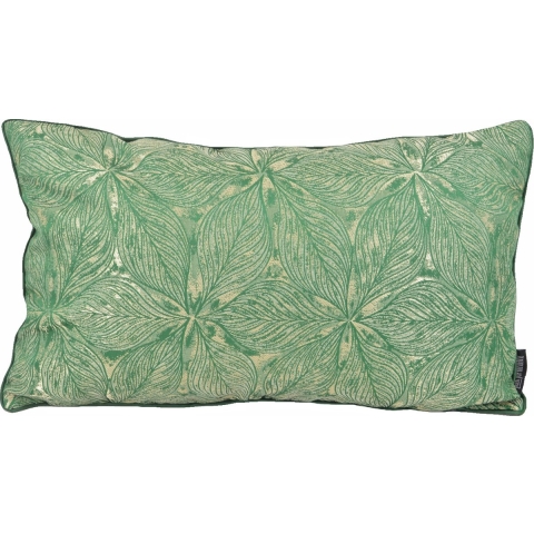 Gek op kussens! Sierkussen velvet green flower | 30 x 50 cm | velvet/polyester